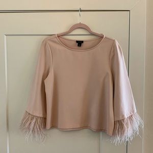 Halogen Feather Trim Top